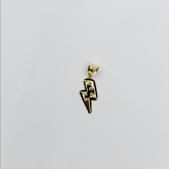 10k gold flash lighting small charm pendant
